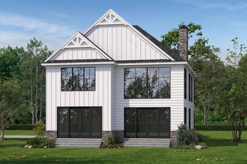 Architectural House Design - Exterior - Rear Elevation for Craftsman House Plan #1057-46 - 4 bed, 3.5 bath