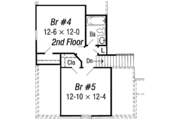 European Style House Plan - 5 Beds 3 Baths 2338 Sq/Ft Plan #329-110 