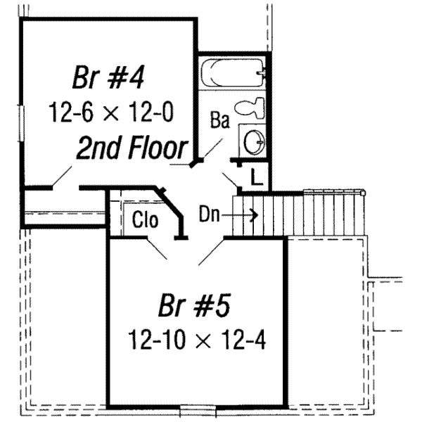 European Floor Plan - Upper Floor Plan #329-110