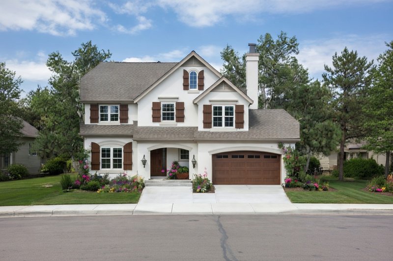 Dream House Plan - Exterior - Front Elevation 2 for European House Plan #20-2034 - 4 bed, 3.5 bath