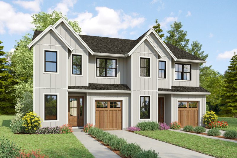 House Blueprint - Farmhouse Exterior - Front Elevation Plan #48-1208