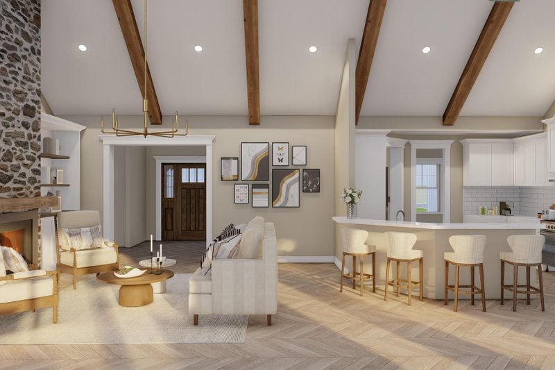 House Blueprint - Interior - Family Room 2 for Farmhouse House Plan #923-424 - 4 bed, 2.5 bath