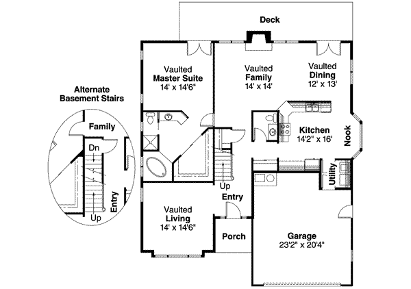 Dream House Plan - Traditional Floor Plan - Main Floor Plan #124-403