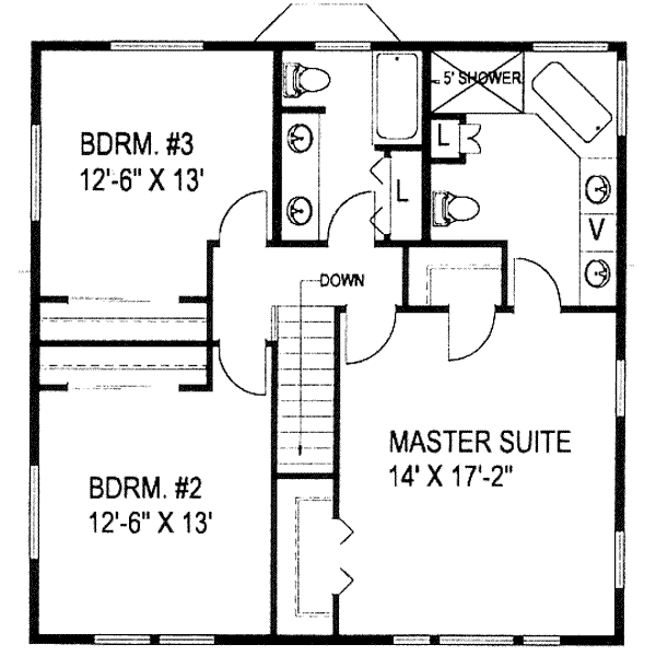 Home Plan - Traditional Floor Plan - Upper Floor Plan #117-196