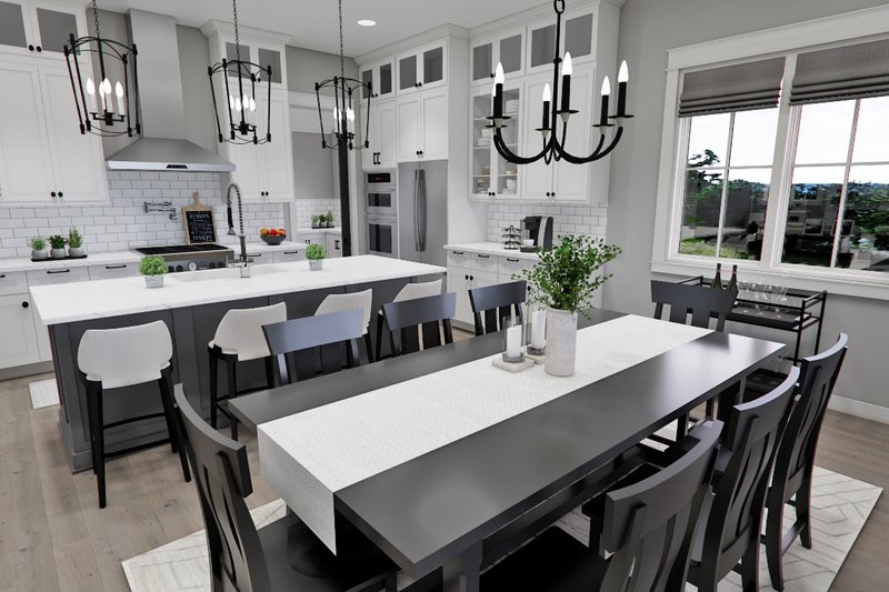 House Blueprint - Interior - Dining Room 1 for Farmhouse House Plan #51-1276 - 4 bed, 3.5 bath