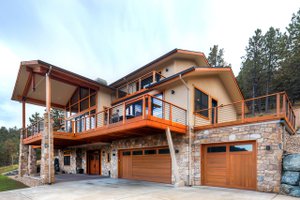 Exterior - Front Elevation 3 for Modern House Plan #1042-20 - 4 bed, 4.5 bath