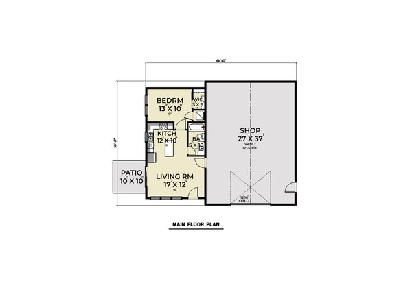 House Plan Design - Ranch Floor Plan - Main Floor Plan #1070-182