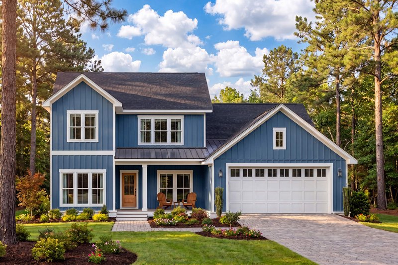 Dream House Plan - Exterior - Front Elevation 4 for Farmhouse House Plan #430-437 - 4 bed, 2.5 bath
