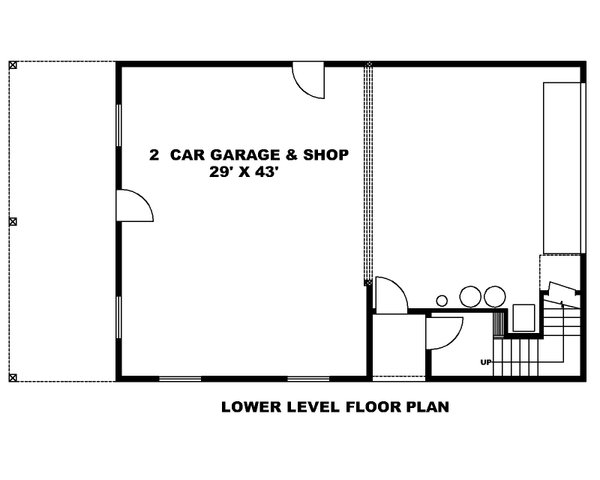 Country Floor Plan - Lower Floor Plan #117-975