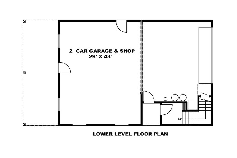 Home Plan - Floor Plan - Lower Floor for Country House Plan #117-975 - 2 bed, 2 bath