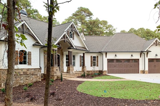 Exterior - Front Elevation 4 for Craftsman House Plan #437-104 - 4 bed, 4 bath