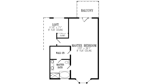 House Design - Adobe / Southwestern Floor Plan - Upper Floor Plan #1-448