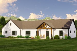 Ranch Exterior - Front Elevation Plan #1064-258