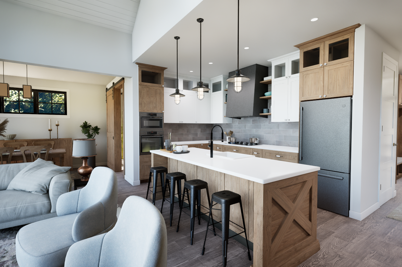House Blueprint - Interior - Kitchen for Farmhouse House Plan #48-1219 - 2 bed, 2 bath