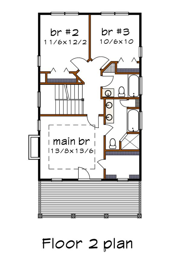 Bungalow Floor Plan - Main Floor Plan #79-213