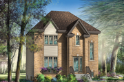 European Style House Plan - 3 Beds 1 Baths 1376 Sq/Ft Plan #25-4714 