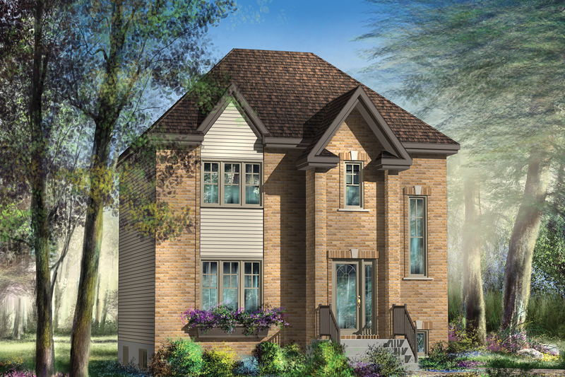 European Style House Plan - 3 Beds 1 Baths 1376 Sq/Ft Plan #25-4714 ...