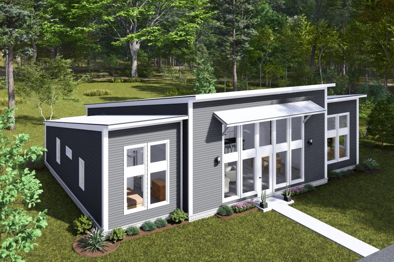 House Plan Design - Exterior - Other Elevation 3 for Modern House Plan #513-2285 - 3 bed, 2 bath