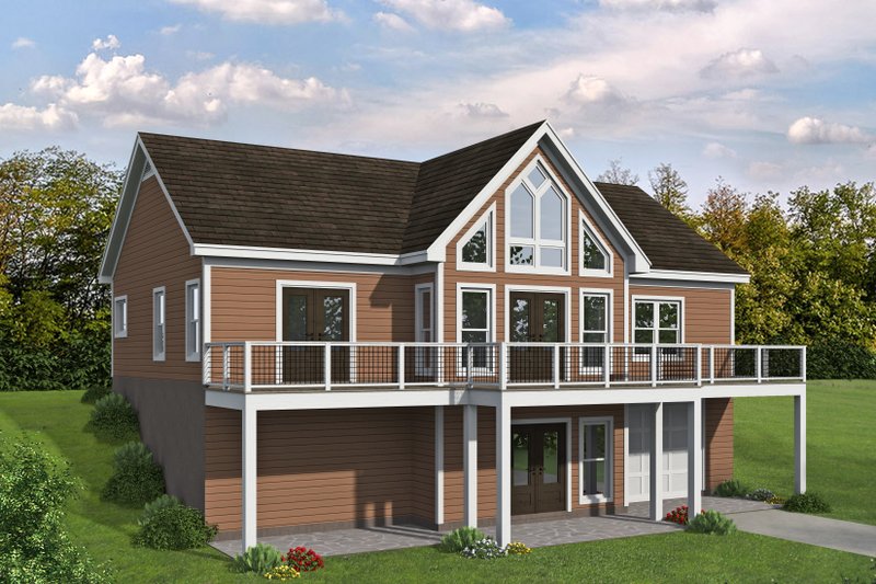 House Blueprint - Exterior - Rear Elevation for Traditional House Plan #932-470 - 3 bed, 2 bath