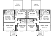 Southern Style House Plan - 2 Beds 2 Baths 1650 Sq/Ft Plan #21-184 