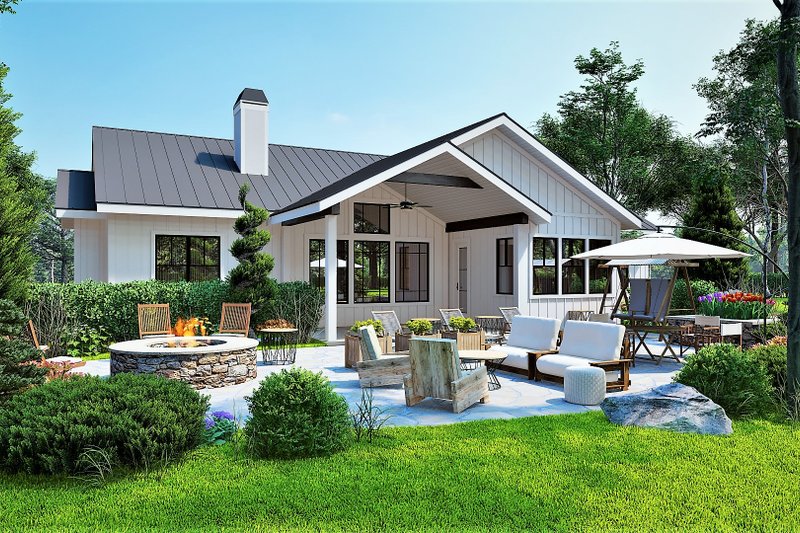 Home Plan - Exterior - Rear Elevation 1 for Farmhouse House Plan #54-690 - 3 bed, 2.5 bath