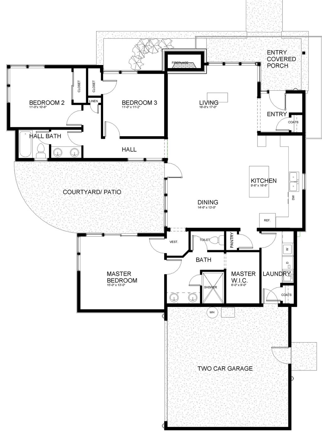 Modern Style House Plan 3 Beds 2 Baths 1731 Sq Ft Plan 5 60 Dreamhomesource Com