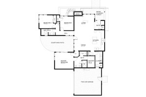 Floor Plan - Main Floor for Modern House Plan #895-60 - 3 bed, 2 bath