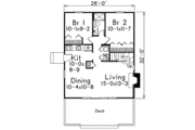Cottage Style House Plan - 4 Beds 2 Baths 1275 Sq/Ft Plan #57-476 