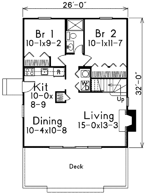 House Design - Cottage Floor Plan - Main Floor Plan #57-476