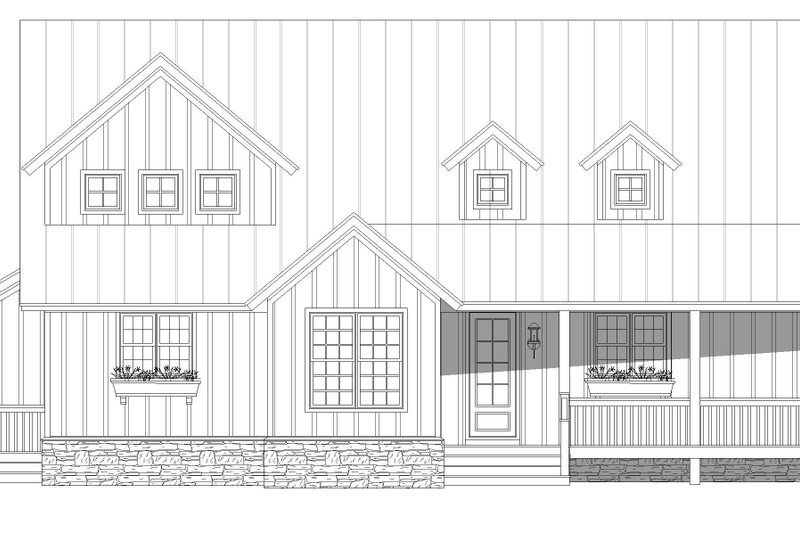 House Blueprint - Exterior - Front Elevation 3 for Traditional House Plan #932-513 - 3 bed, 2.5 bath