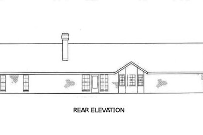 Home Plan - Exterior - Rear Elevation for Ranch House Plan #45-119 - 4 bed, 2 bath