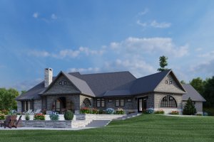 Exterior - Rear Elevation 1 for Victorian House Plan #1088-5 - 3 bed, 2.5 bath