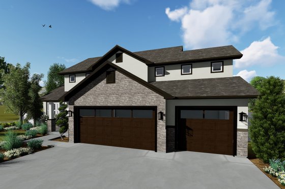 Exterior - Front Elevation 4 for Traditional House Plan #1060-37 - 3 bed, 2.5 bath