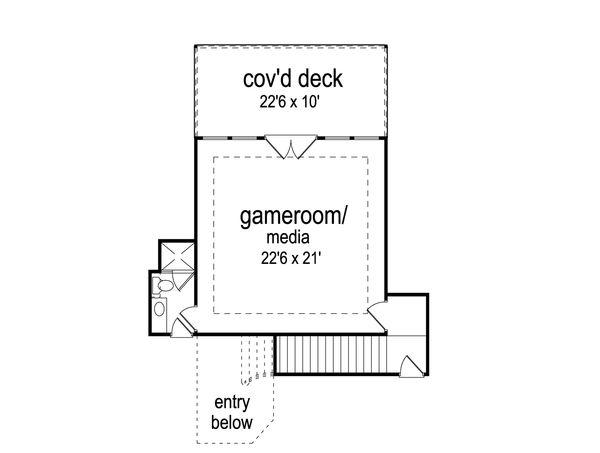 Home Plan - Tudor Floor Plan - Upper Floor Plan #84-613