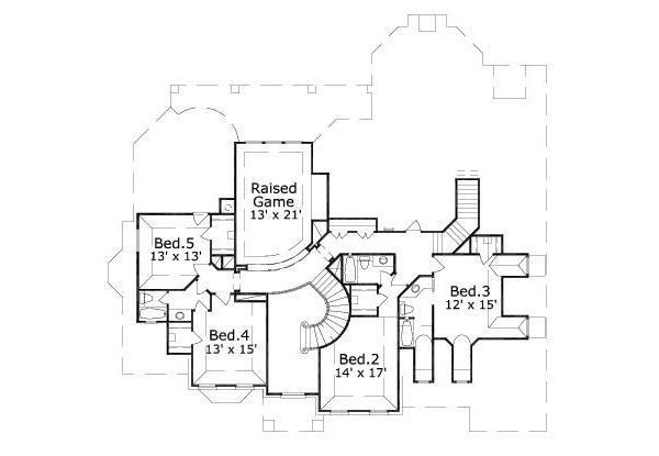 European Floor Plan - Upper Floor Plan #411-780
