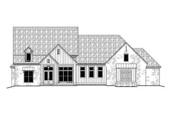 Exterior - Front Elevation 3 for Farmhouse House Plan #1081-9 - 4 bed, 4.5 bath