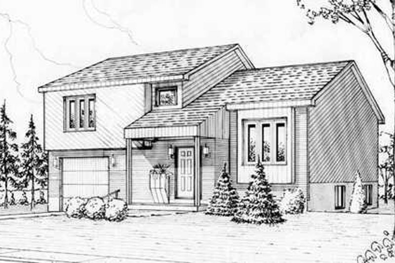 Colonial Style House Plan - 3 Beds 1 Baths 1269 Sq/Ft Plan #25-4259