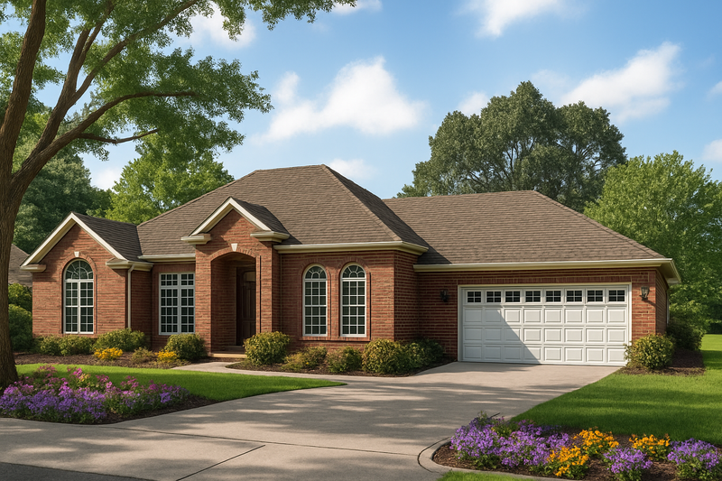 House Plan Design - European Exterior - Front Elevation Plan #17-1043