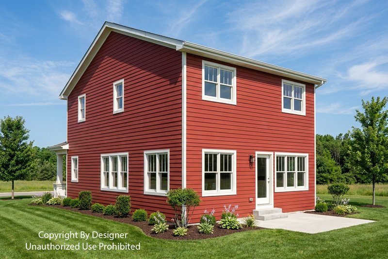 House Design - Exterior - Rear Elevation 1 for Farmhouse House Plan #51-1544 - 3 bed, 2.5 bath