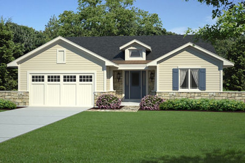 Home Plan - Traditional Exterior - Front Elevation Plan #46-458