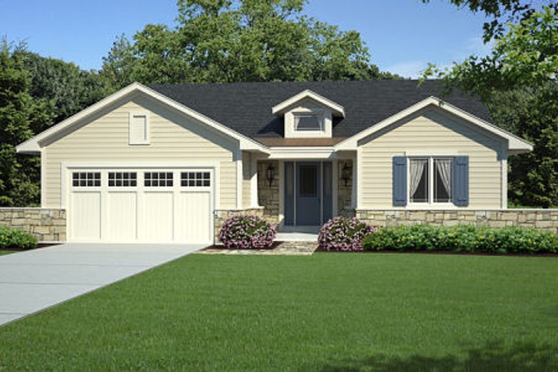 Dream House Plan - Traditional Exterior - Front Elevation Plan #46-458
