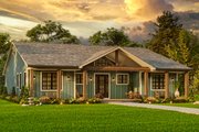 Craftsman Style House Plan - 3 Beds 2.5 Baths 2270 Sq/Ft Plan #54-591 Exterior 