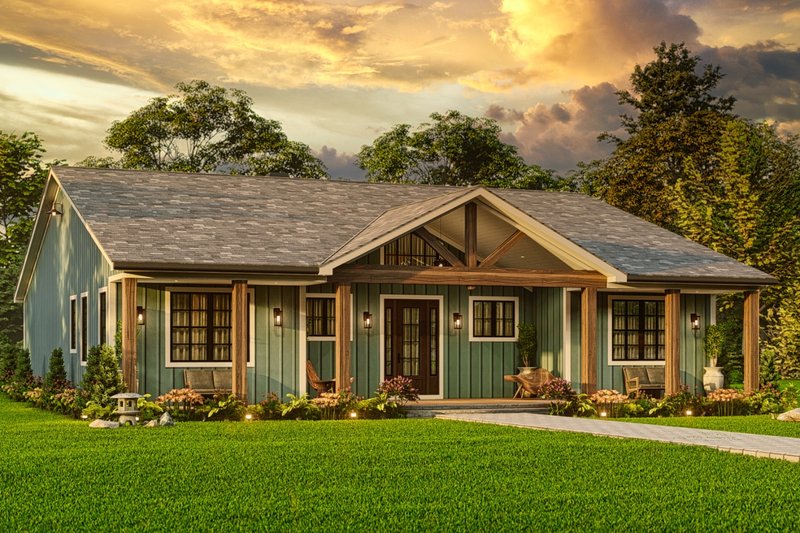 House Design - Exterior - Front Elevation 7 for Craftsman House Plan #54-591 - 3 bed, 2.5 bath