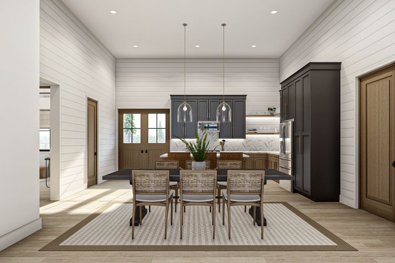 House Blueprint - Interior - Dining Room 1 for Barndominium House Plan #455-543 - 2 bed, 1 bath