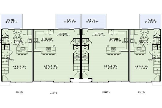 Floor Plan - Main Floor for European House Plan #17-2455 - 3 bed, 2.5 bath