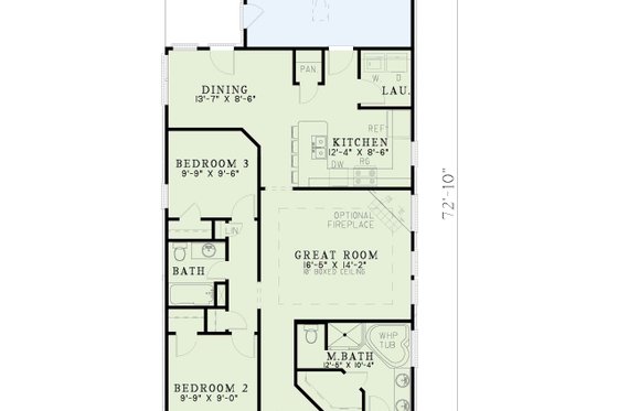 Exterior - Front Elevation 4 for Traditional House Plan #17-1100 - 3 bed, 2 bath