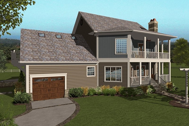 Architectural House Design - Exterior - Rear Elevation for Craftsman House Plan #56-707 - 4 bed, 3 bath