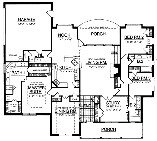 Traditional Floor Plan - Main Floor Plan #40-233