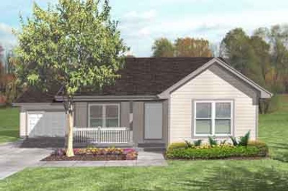 Exterior - Front Elevation for Traditional House Plan #50-271 - 3 bed, 1 bath