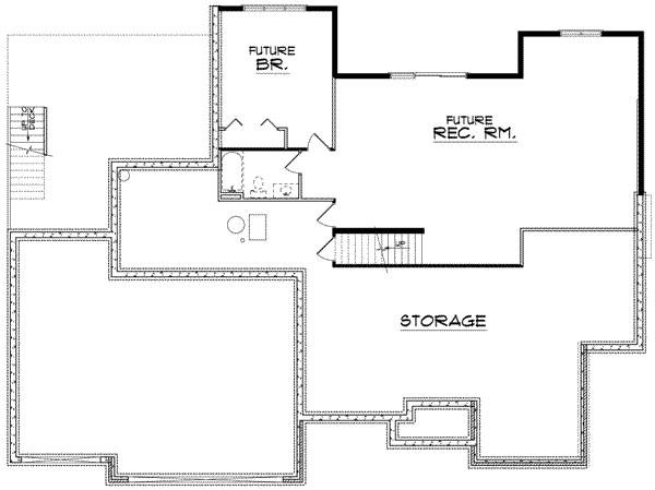 Home Plan - Traditional Floor Plan - Lower Floor Plan #70-646